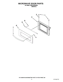 08 - Microwave Door Parts parts for Kitchenaid Oven KEHU309SSS06 / from AppliancePartsPros.com