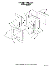 03 - Oven Door Parts parts for Kitchenaid Oven KEHU309SSS05 / from AppliancePartsPros.com