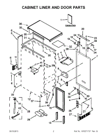 02 - Cabinet Liner And Door Parts parts for Kitchenaid Ice Maker KUIC15PRXS3 / from AppliancePartsPros.com