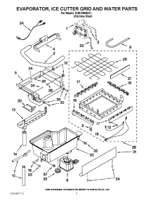 02 - Evaporator, Ice Cutter Grid And Water Parts parts for Kitchenaid Ice Maker KUIC18NNXS1 / from AppliancePartsPros.com