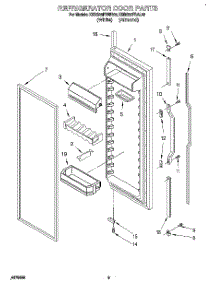 06 - Refrigerator Door parts for Kitchenaid Refrigerator KSRS25FBWH00 / from AppliancePartsPros.com