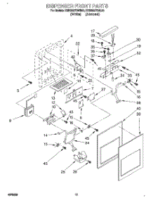 08 - Dispenser Front parts for Kitchenaid Refrigerator KSRS25FBWH00 / from AppliancePartsPros.com
