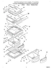 03 - Refrigerator Shelf parts for Kitchenaid Refrigerator KSRB22FHWH00 / from AppliancePartsPros.com