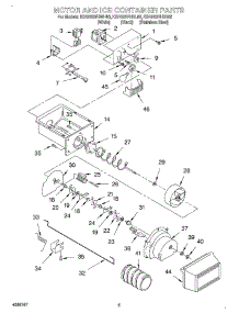 04 - Motor And Ice Container parts for Kitchenaid Refrigerator KSRB22FHWH00 / from AppliancePartsPros.com
