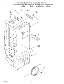 02 - Refrigerator Liner parts for Kitchenaid Refrigerator KSRB25FHSS00 / from AppliancePartsPros.com