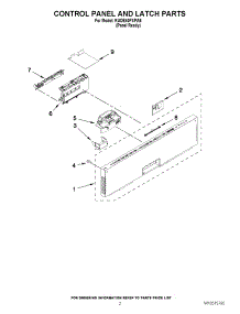 02 - Control Panel And Latch Parts parts for Kitchenaid Dishwasher KUDE40FXPA6 / from AppliancePartsPros.com