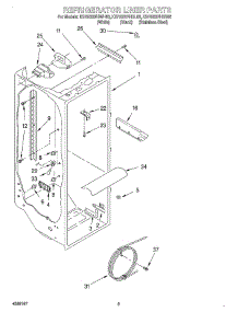 02 - Refrigerator Liner parts for Kitchenaid Refrigerator KSRB22FHBL00 / from AppliancePartsPros.com