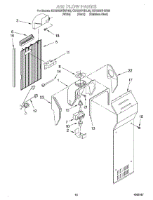 10 - Air Flow parts for Kitchenaid Refrigerator KSRB22FHBL00 / from AppliancePartsPros.com