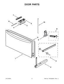 03 - Door Parts parts for Kitchenaid Microwave KBMS1454BBL0 / from AppliancePartsPros.com