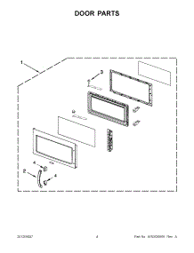 02 - Door Parts parts for Kitchenaid Microwave KHMC1857BBL0 / from AppliancePartsPros.com