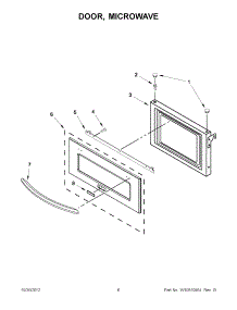 03 - Door, Microwave parts for Kitchenaid Microwave KBHS179BSS00 / from AppliancePartsPros.com