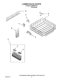 10 - Lower Rack Parts parts for Kitchenaid Dishwasher KUDS40FVPA0 / from AppliancePartsPros.com