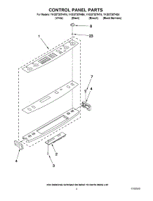 03 - Control Panel Parts parts for Kitchenaid Range YKGST307HS4 / from AppliancePartsPros.com