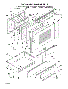 04 - Door And Drawer Parts parts for Kitchenaid Range YKGST307HT0 / from AppliancePartsPros.com