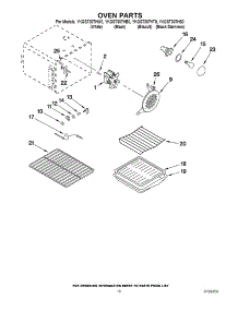 07 - Oven Parts parts for Kitchenaid Range YKGST307HT0 / from AppliancePartsPros.com