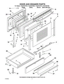 04 - Door And Drawer Parts parts for Kitchenaid Range YKGST307HB3 / from AppliancePartsPros.com