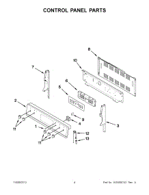 02 - Control Panel Parts parts for Kitchenaid Range YKERS206XS3 / from AppliancePartsPros.com