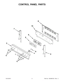 02 - Control Panel Parts parts for Kitchenaid Range KERS206XSS3 / from AppliancePartsPros.com