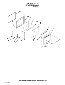 04 - Door Parts parts for Kitchenaid Range YKERS306BSS0 / from AppliancePartsPros.com