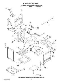 03 - Chassis Parts parts for Kitchenaid Range YKERS202BWH0 / from AppliancePartsPros.com