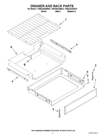 05 - Drawer And Rack Parts parts for Kitchenaid Range YKERS303BSS0 / from AppliancePartsPros.com