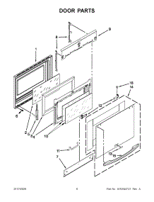 03 - Door Parts parts for Kitchenaid Oven YKERS807SP04 / from AppliancePartsPros.com