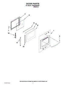 05 - Door Parts parts for Kitchenaid Range YKIRS608BSS0 / from AppliancePartsPros.com