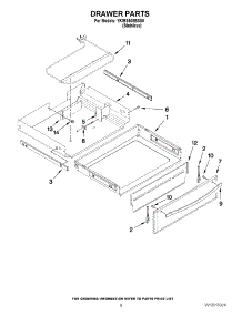 06 - Drawer Parts parts for Kitchenaid Range YKIRS608BSS0 / from AppliancePartsPros.com