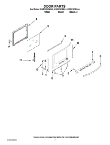 05 - Door Parts parts for Kitchenaid Range KGRS202BWH0 / from AppliancePartsPros.com