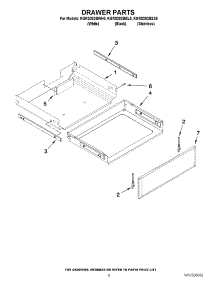 06 - Drawer Parts parts for Kitchenaid Range KGRS202BBL0 / from AppliancePartsPros.com