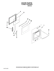 05 - Door Parts parts for Kitchenaid Range KGRS308BSS0 / from AppliancePartsPros.com