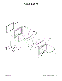 04 - Door Parts parts for Kitchenaid Range KERS202BSS0 / from AppliancePartsPros.com