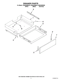06 - Drawer Parts parts for Kitchenaid Range KGRS303BWH0 / from AppliancePartsPros.com
