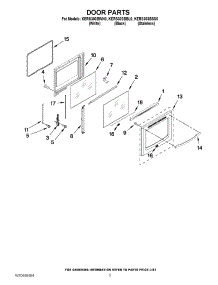 04 - Door Parts parts for Kitchenaid Range KERS303BWH0 / from AppliancePartsPros.com