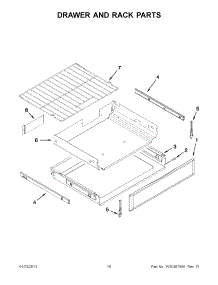 05 - Drawer And Rack Parts parts for Kitchenaid Range KERS202BWH0 / from AppliancePartsPros.com