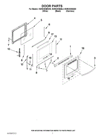 05 - Door Parts parts for Kitchenaid Range KGRS303BBL0 / from AppliancePartsPros.com