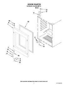 03 - Door Parts parts for Kitchenaid Wine Cooler KUWO24LSBX14 / from AppliancePartsPros.com