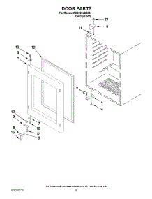 03 - Door Parts parts for Kitchenaid Ingredient Center KBCO24LSBX04 / from AppliancePartsPros.com