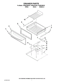 05 - Drawer Parts parts for Kitchenaid Range YKERS208XS2 / from AppliancePartsPros.com