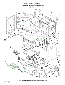 03 - Chassis Parts parts for Kitchenaid Range YKERS206XW2 / from AppliancePartsPros.com