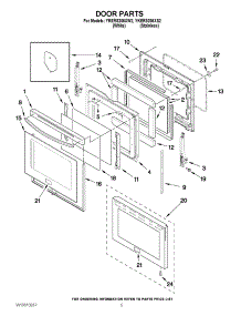 04 - Door Parts parts for Kitchenaid Range YKERS206XW2 / from AppliancePartsPros.com
