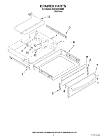 06 - Drawer Parts parts for Kitchenaid Range KGRS306BSS0 / from AppliancePartsPros.com