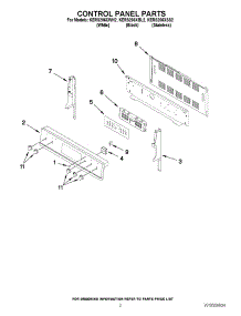 02 - Control Panel Parts parts for Kitchenaid Range KERS206XWH2 / from AppliancePartsPros.com