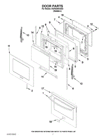 05 - Door Parts parts for Kitchenaid Range KGRS206XSS3 / from AppliancePartsPros.com