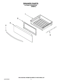 06 - Drawer Parts parts for Kitchenaid Range KGRS206XSS3 / from AppliancePartsPros.com