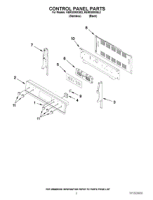 02 - Control Panel Parts parts for Kitchenaid Range KERS208XBL2 / from AppliancePartsPros.com