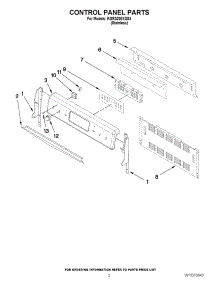 02 - Control Panel Parts parts for Kitchenaid Range KGRS208XSS3 / from AppliancePartsPros.com