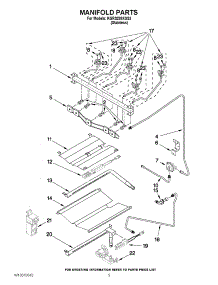 04 - Manifold Parts parts for Kitchenaid Range KGRS208XSS3 / from AppliancePartsPros.com
