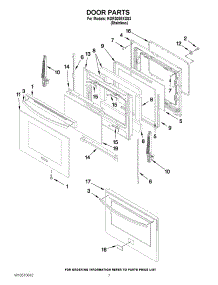 05 - Door Parts parts for Kitchenaid Range KGRS208XSS3 / from AppliancePartsPros.com