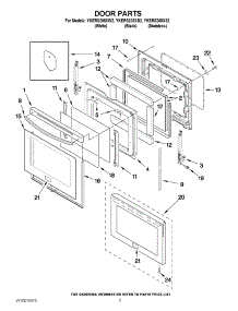 04 - Door Parts parts for Kitchenaid Range YKERS208XW2 / from AppliancePartsPros.com